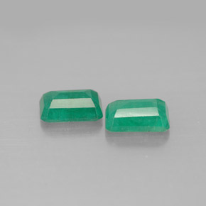 Gemas de esmeralda verde natural de  ct, corte esmeralda, SI-I1