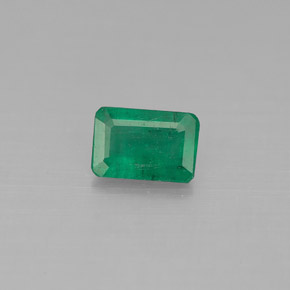 Esmeralda verde natural de 0,45 ct, corte esmeralda, SI-I1
