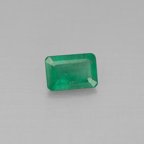 Esmeralda verde natural de 0,45 ct, corte esmeralda, SI-I1