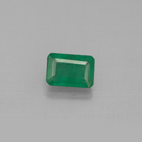 Esmeralda verde natural de 0,63 ct, corte esmeralda, SI-I1