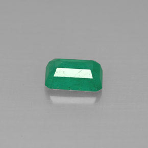 Esmeralda verde natural de 0,57 ct, corte esmeralda, SI-I1
