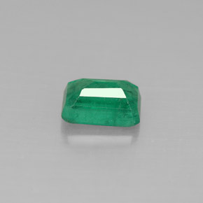 Esmeralda verde natural de 0,67 ct, corte esmeralda, SI-I1