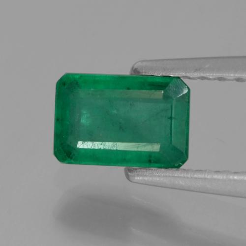 Esmeralda verde natural de 0,57 ct, corte esmeralda, SI-I1