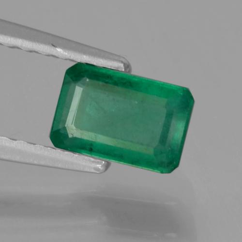 Esmeralda verde natural de 0,57 ct, corte esmeralda, SI-I1
