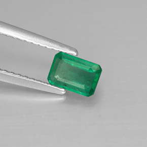 Esmeralda verde natural de 0,50 ct, corte esmeralda, SI-I1