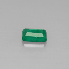 Esmeralda verde natural de 0,50 ct, corte esmeralda, SI-I1