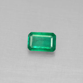 Esmeralda verde natural de 0,54 ct, corte esmeralda, SI-I1