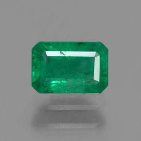 Esmeralda verde natural de 0,60 ct, corte esmeralda, SI-I1