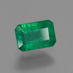 Esmeralda verde natural de 0,60 ct, corte esmeralda, SI-I1