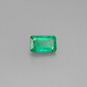 Esmeralda verde natural de 0,41 ct, corte esmeralda, SI
