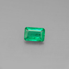 Esmeralda verde natural de 0,44 ct, corte esmeralda, SI-I1