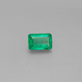 Esmeralda verde natural de 0,44 ct, corte esmeralda, SI-I1