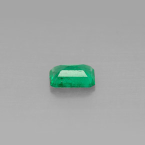 Esmeralda verde natural de 0,44 ct, corte esmeralda, SI-I1
