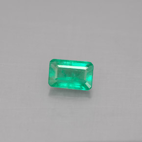 Esmeralda verde natural de 0,51 ct, corte esmeralda, SI-I1
