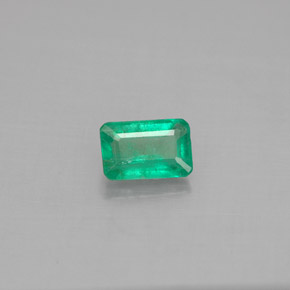 Esmeralda verde natural de 0,51 ct, corte esmeralda, SI-I1