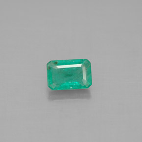 Esmeralda Verde natural de 0.64 ct, corte esmeralda, SI-I1