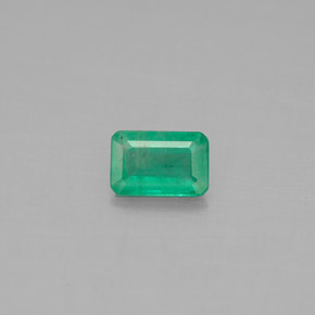 Esmeralda verde natural de 0,47 ct, corte esmeralda, SI-I1