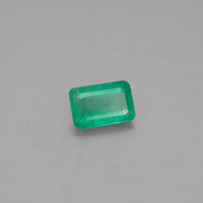 Esmeralda verde natural de 0,47 ct, corte esmeralda, SI-I1