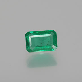 Esmeralda verde natural de 0,47 ct, corte esmeralda, SI-I1