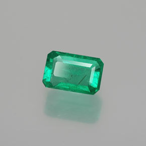 Esmeralda verde natural de 0,47 ct, corte esmeralda, SI-I1