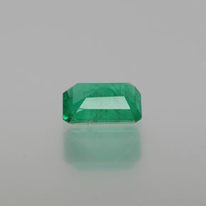 Esmeralda verde natural de 0,47 ct, corte esmeralda, SI-I1