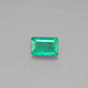 Esmeralda verde natural de 0,47 ct, corte esmeralda, SI-I1