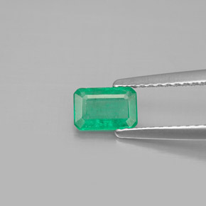 Esmeralda verde natural de 0,47 ct, corte esmeralda, SI
