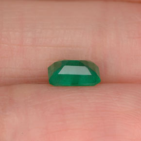 Esmeralda verde natural de 0,45 ct, corte esmeralda, SI-I1