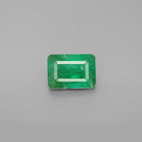 Esmeralda verde natural de 1,04 ct, corte esmeralda, SI-I1
