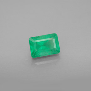 Esmeralda verde natural de 1,22 ct, corte esmeralda, VS-SI