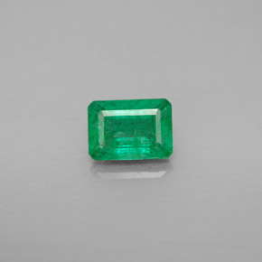 Esmeralda verde natural de 0,92 ct, corte esmeralda, VS-SI
