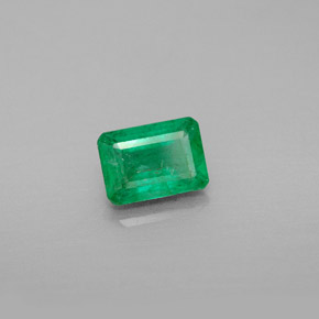 Esmeralda verde natural de 0,92 ct, corte esmeralda, VS-SI