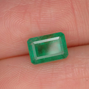 Esmeralda verde natural de 1,09 ct, corte esmeralda, SI-I1