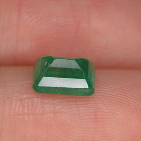 Esmeralda verde natural de 1,09 ct, corte esmeralda, SI-I1