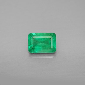 Esmeralda verde natural de 0,99 ct, corte esmeralda, VS-SI