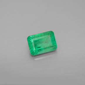 Esmeralda verde natural de 0,99 ct, corte esmeralda, VS-SI