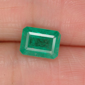 Esmeralda verde natural de 1,11 ct, corte esmeralda, SI-I1