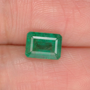 Esmeralda Verde natural de 1.12 ct, corte esmeralda, SI-I1