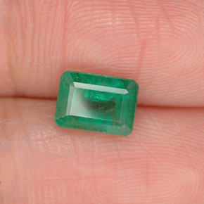 Esmeralda Verde natural de 1.12 ct, corte esmeralda, SI-I1