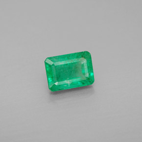 Esmeralda verde natural de 1,18 ct, corte esmeralda, VS-SI