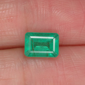 Esmeralda verde natural de 0,95 ct, corte esmeralda, SI