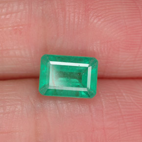Esmeralda verde natural de 0,95 ct, corte esmeralda, SI