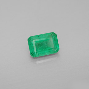 Esmeralda verde natural de 1,08 ct, corte esmeralda, VS-SI
