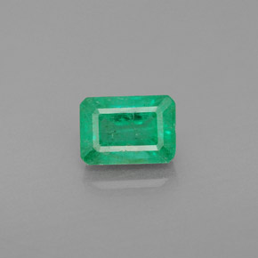 Esmeralda verde natural de 1,13 ct, corte esmeralda, SI