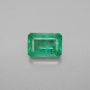 Esmeralda verde natural de 0,96 ct, corte esmeralda, VS-SI
