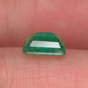 Esmeralda verde natural de 0,91 ct, corte esmeralda, SI-I1