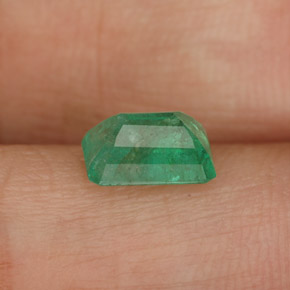 Esmeralda verde natural de 0,94 ct, corte esmeralda, SI