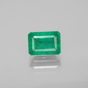 Esmeralda verde natural de 0,95 ct, corte esmeralda, VS-SI