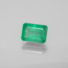 Esmeralda verde natural de 0,95 ct, corte esmeralda, VS-SI