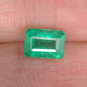 Esmeralda verde natural de 1,00 ct, corte esmeralda, SI
